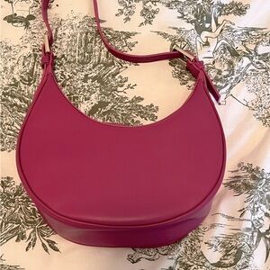 COS Mini Crescent Bag in Magenta